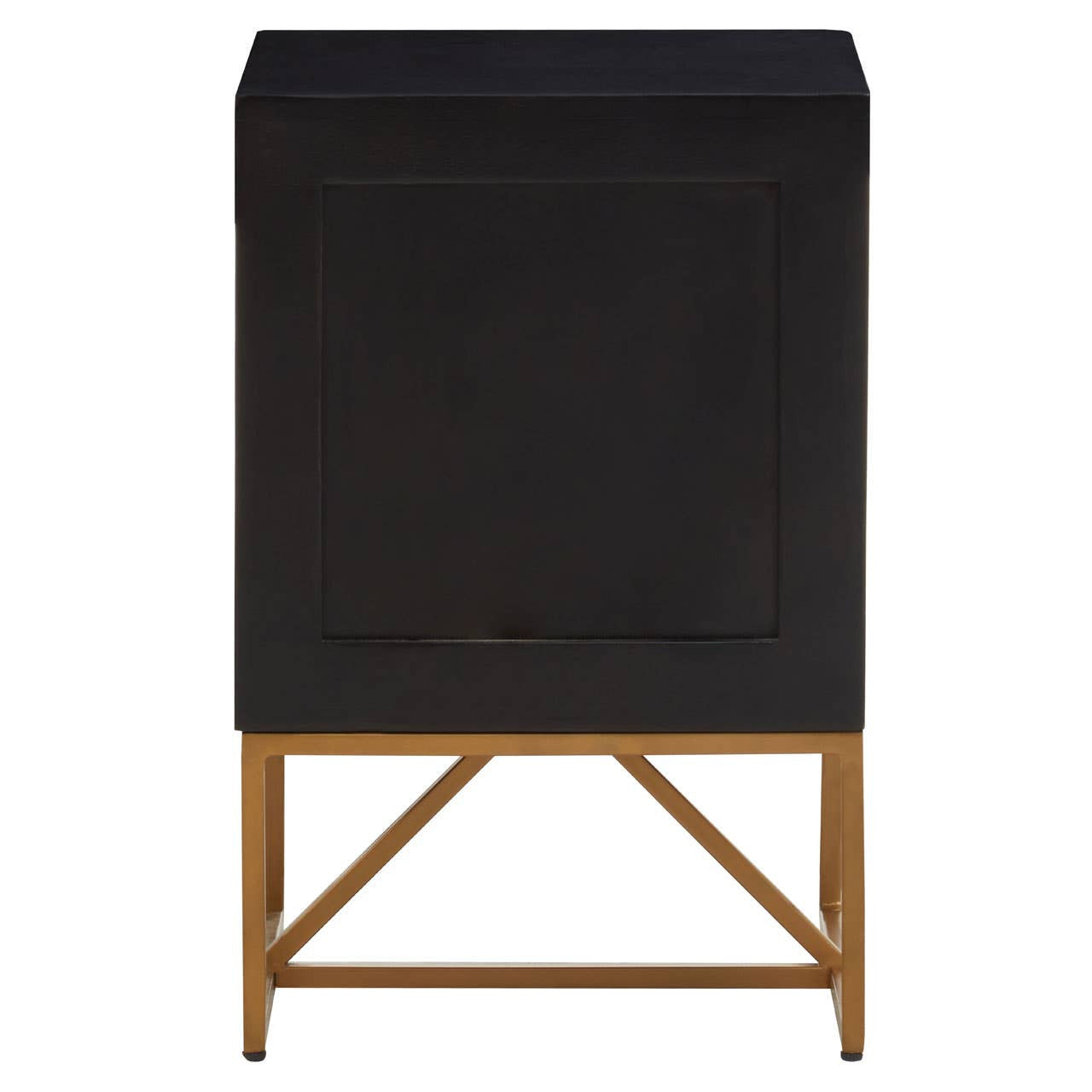 Kochi Black Mango Wood Side Table with 3 Drawers