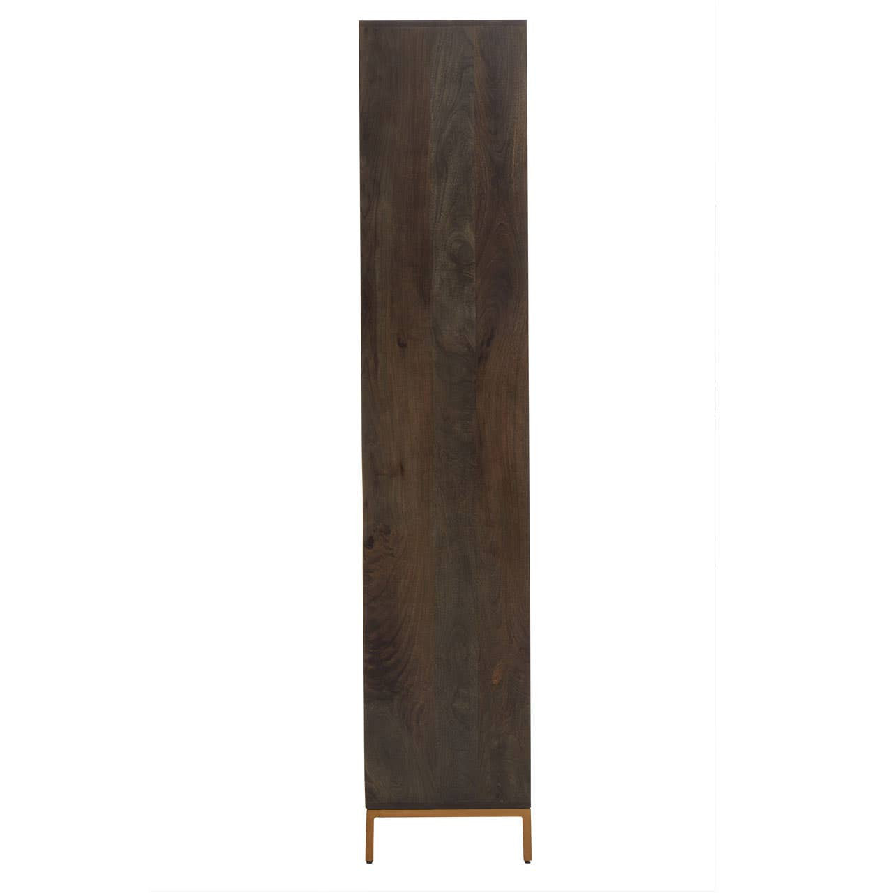 Patna Grey Finish Mango Wood Tall Cabinet