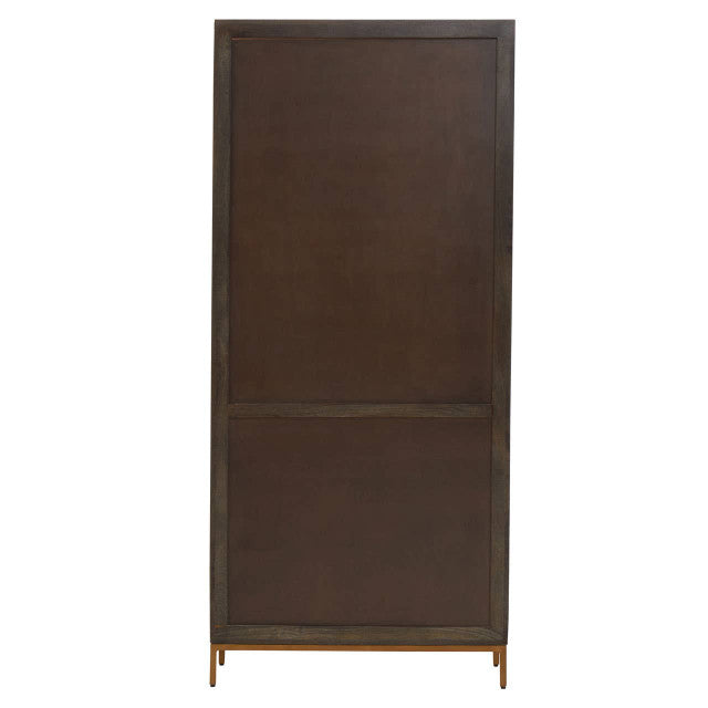 Patna Grey Finish Mango Wood Tall Cabinet