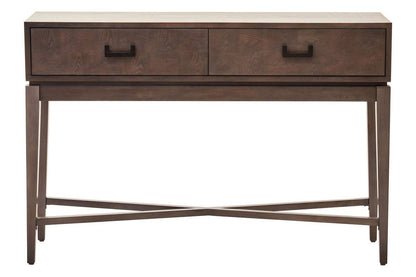Dimaro Antique Grey Two Drawer Console Table