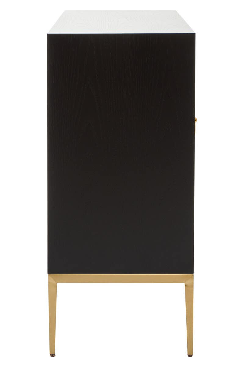 Deruta Grey Shagreen Effect 4 Door Sideboard
