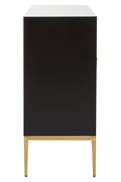 Deruta Grey Shagreen Effect 4 Door Sideboard