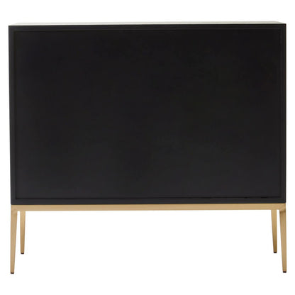Davoli Black and Gold Two Door Sideboard