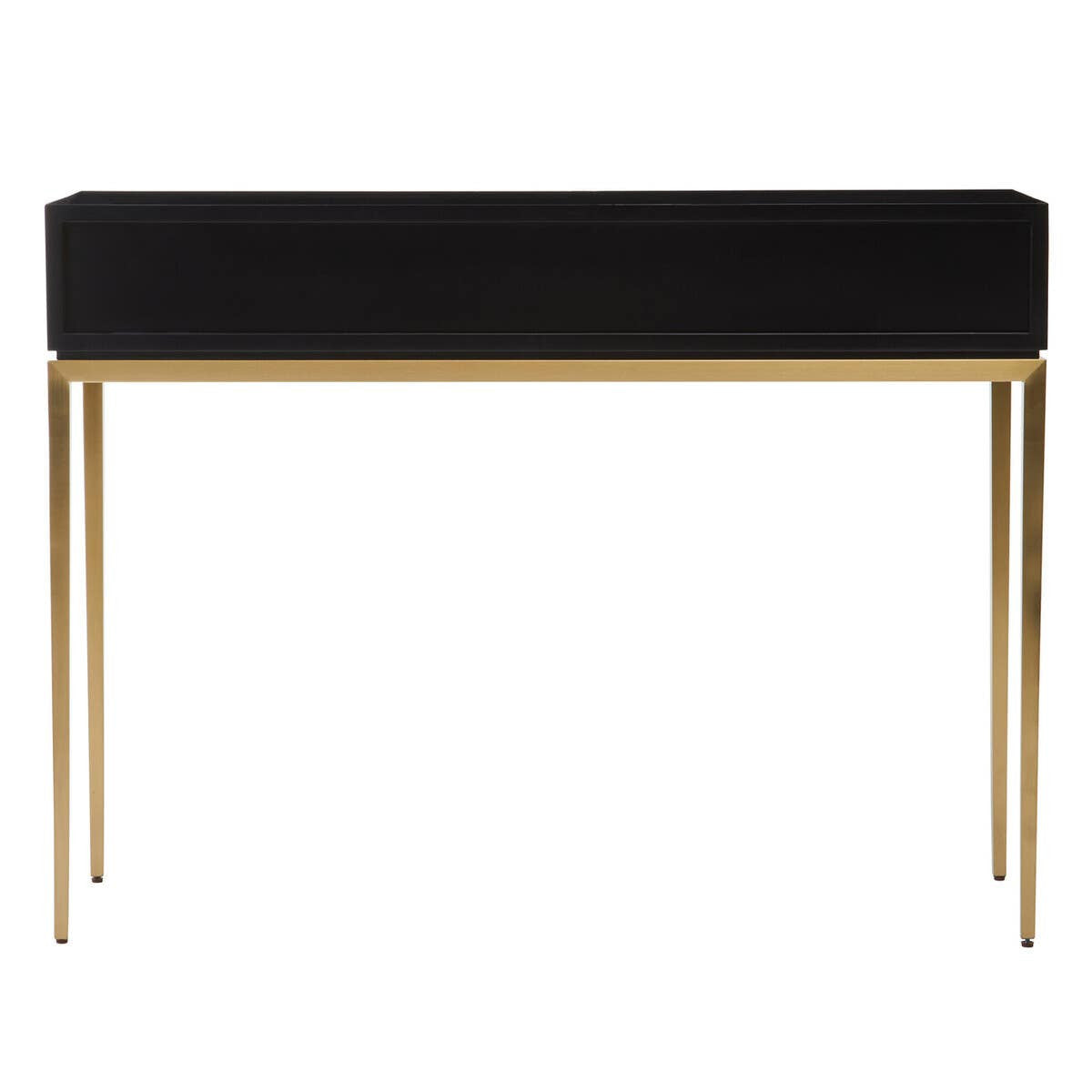 Davoli Black and Gold Console Table with 1 Drawer