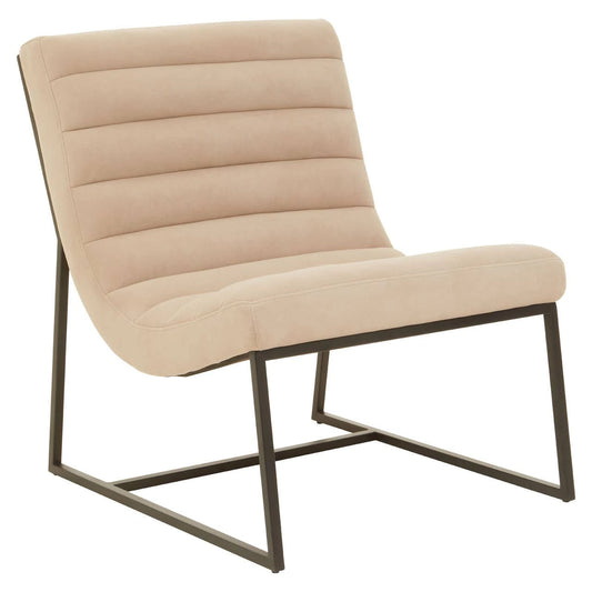 Vogue Ivory Velvet Lounge Chair