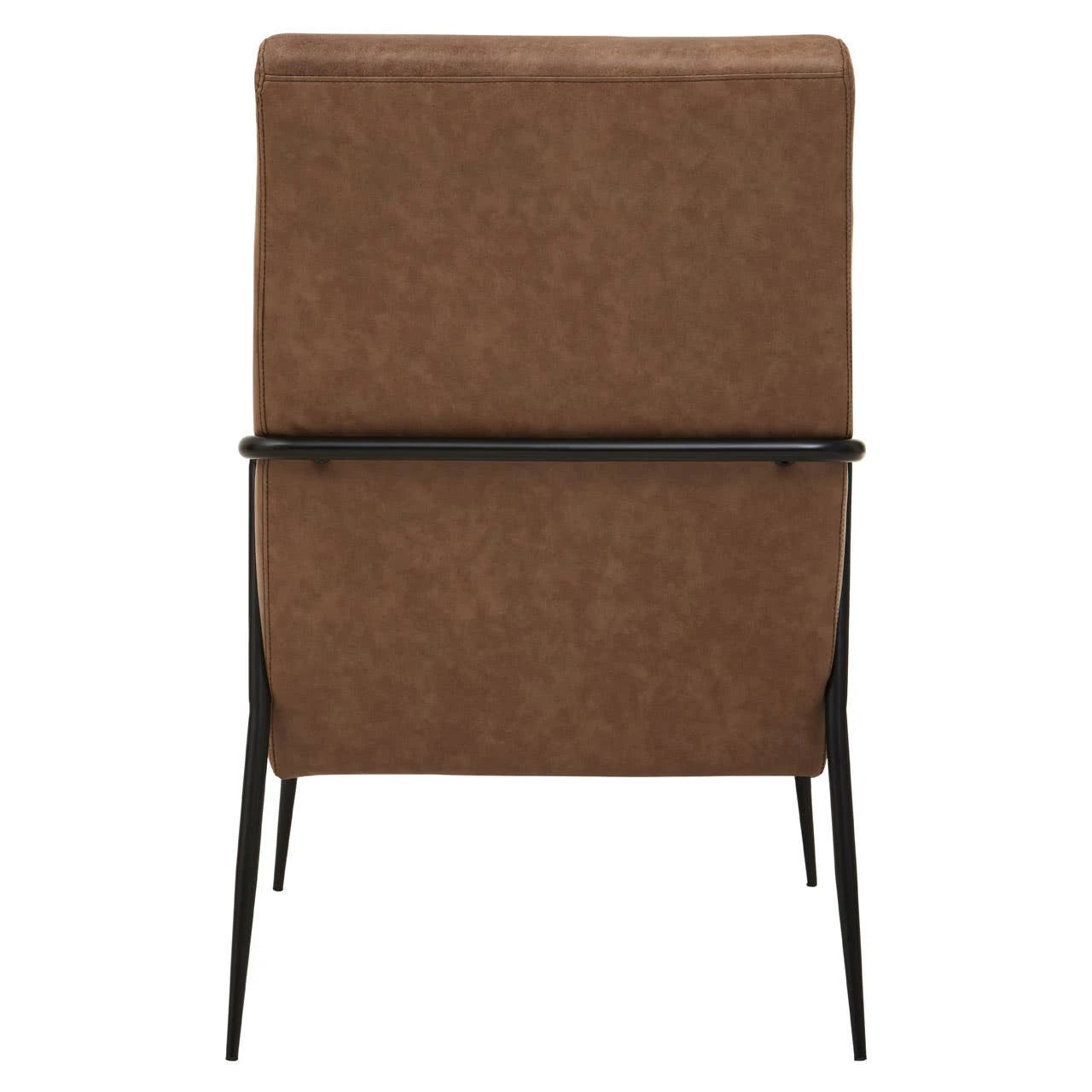 Hoxton Brown Leather Lounge Chair With Reclined Profile