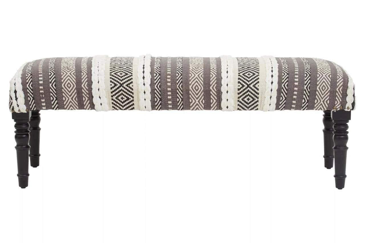 Cefena Grey And White Bench