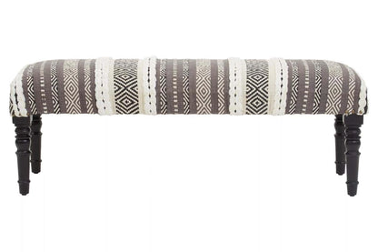 Cefena Grey And White Bench