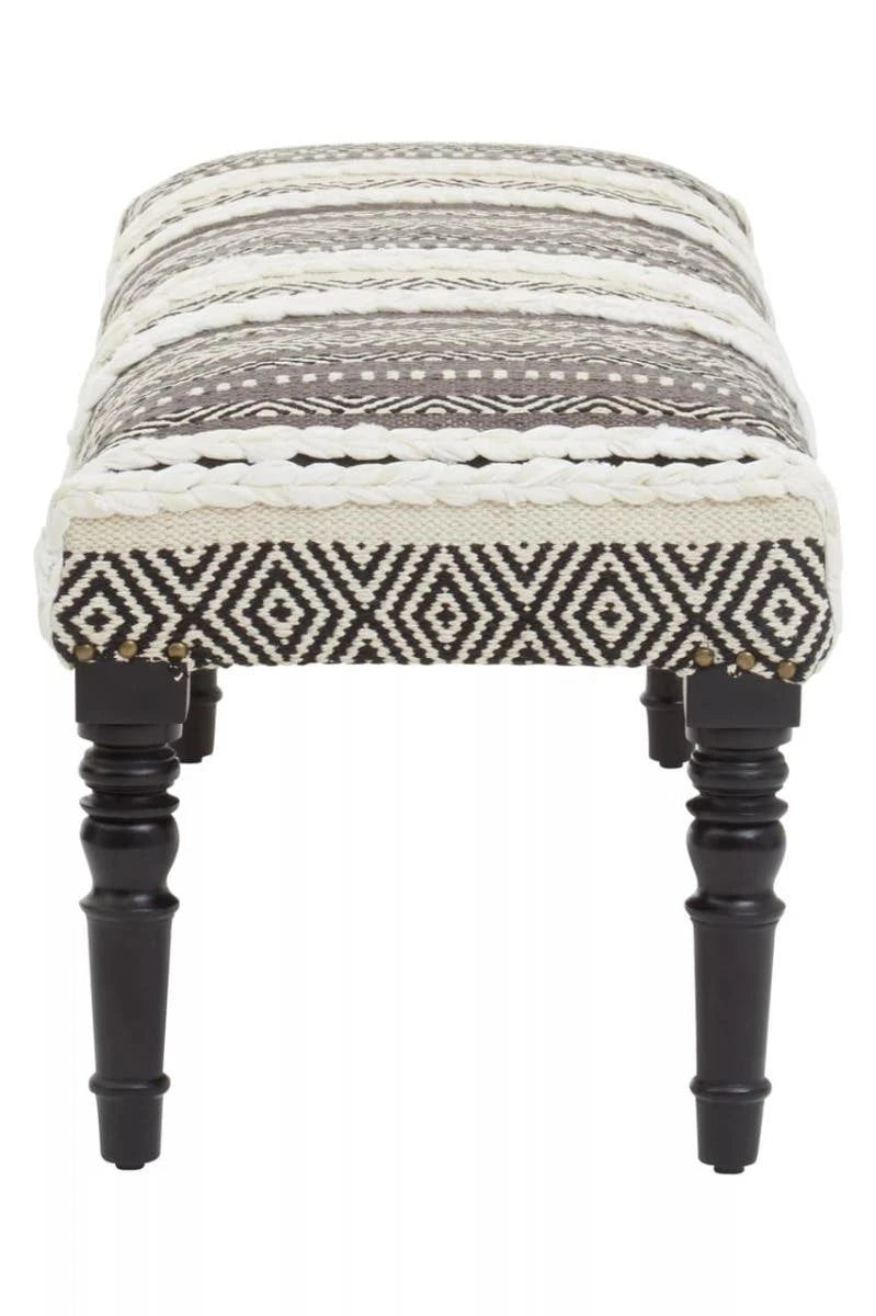 Cefena Grey And White Bench