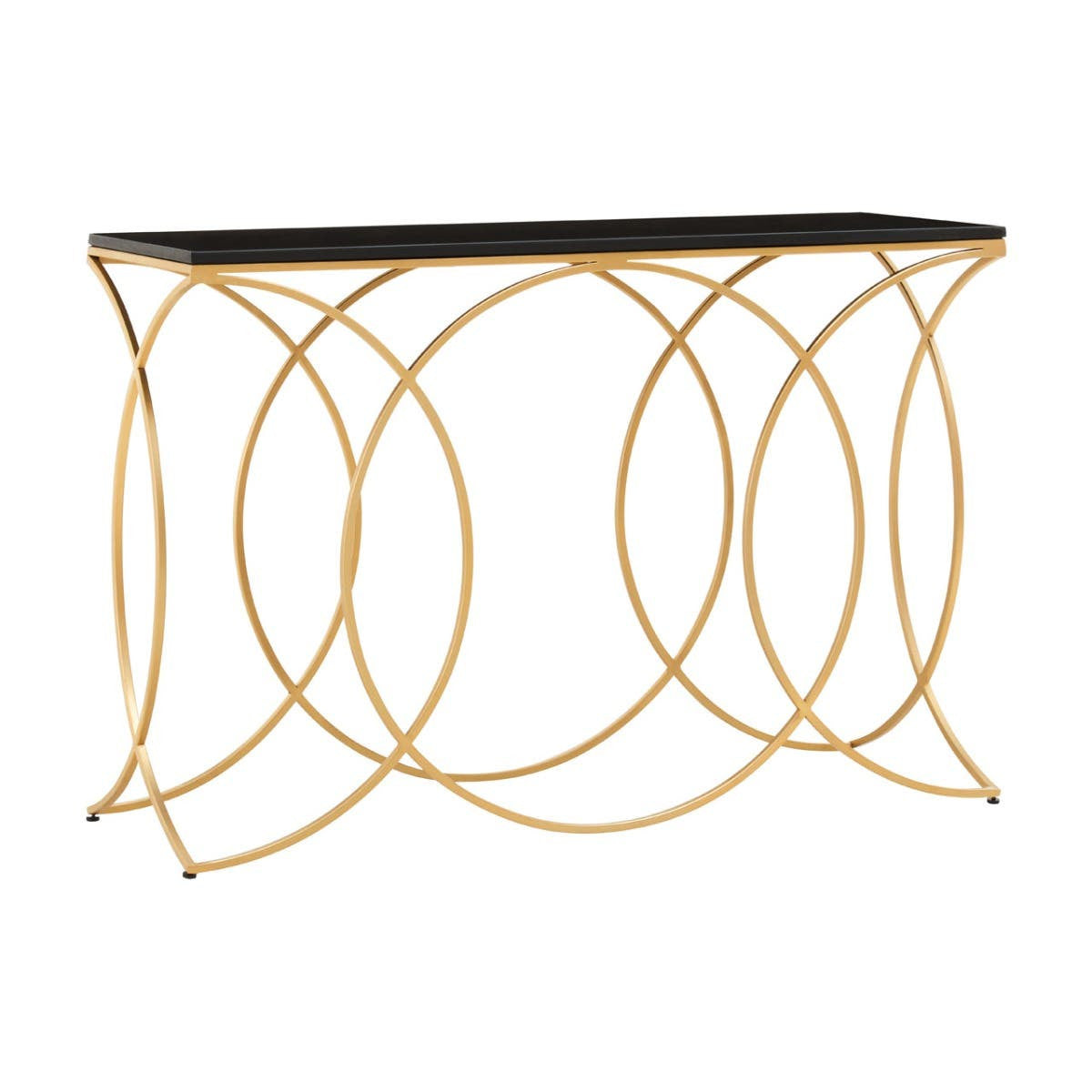 Kia Black and Gold Console Table