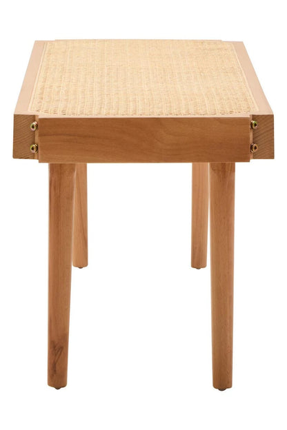 Cebu Natural Cane and Beech Wood Bench