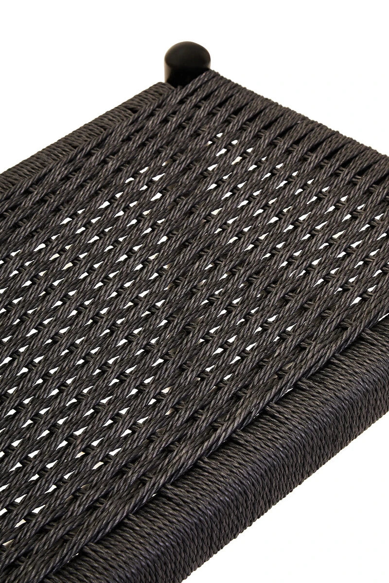 Cebu Black Rope and Elm Wood Bench