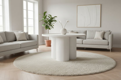 Walsa Whitewash Mango Wood Column Detail Coffee Table