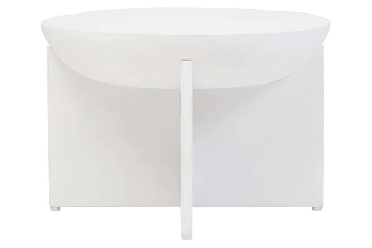 Walsa Whitewash Mango Wood Round Coffee Table