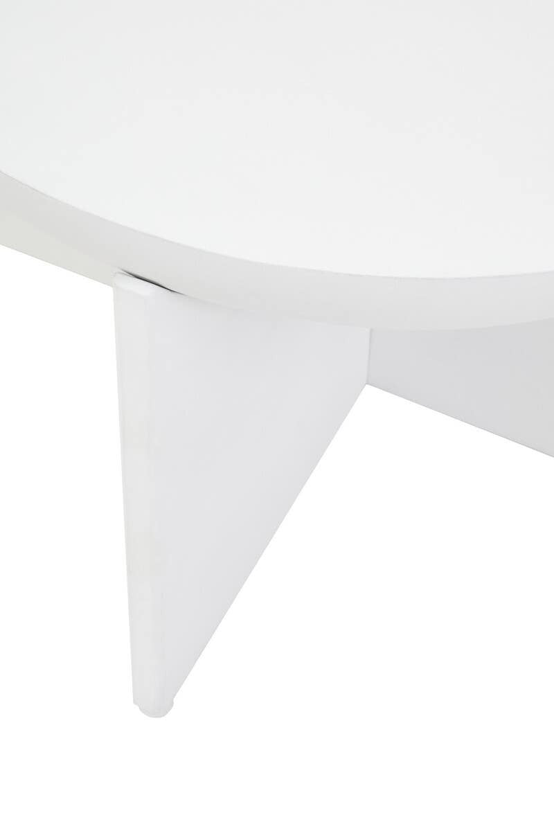 Walsa Whitewash Mango Wood Round Coffee Table