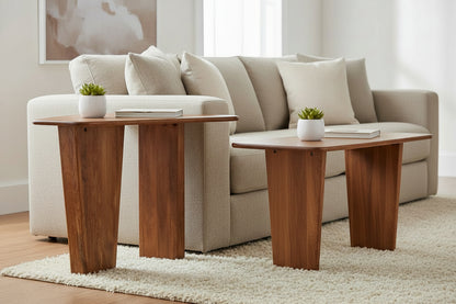 Walsa Natural Finish Mango Wood Coffee Table