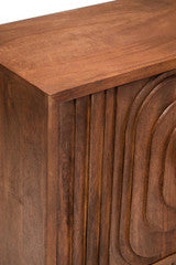 Sangar Two Door Mango Wood Carved Sideboard