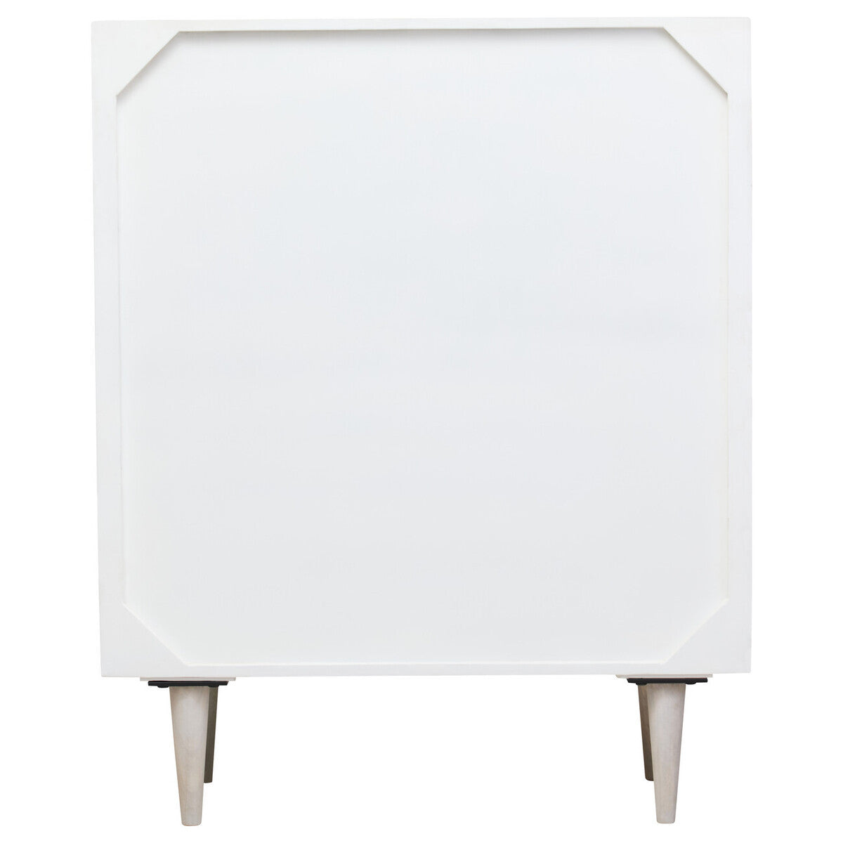 Sita Two Door Whitewash Mango Wood Abstract Cabinet