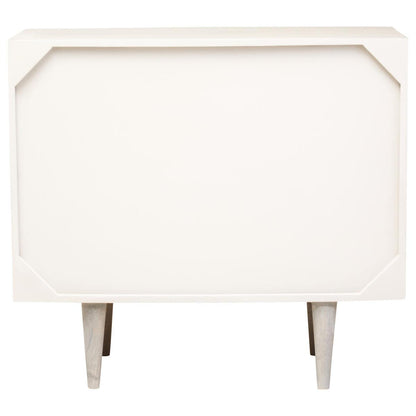 Satna Two Door Greywash Carved Mango Wood Sideboard
