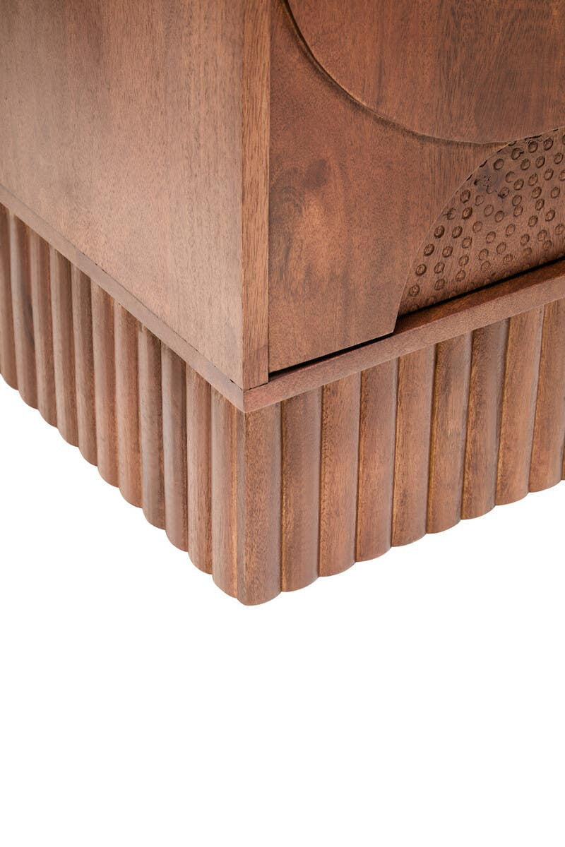 Siva Four Door Mango Wood Hammered Sideboard