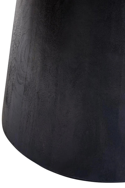 1Perdoba Mango Wood Oval Dining Table in Black Finish