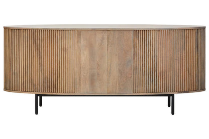 Torello Two Door Three Drawer Grey Mango Wood Sideboard