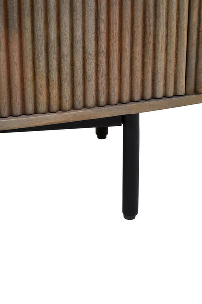 Torello Two Door Three Drawer Grey Mango Wood Sideboard