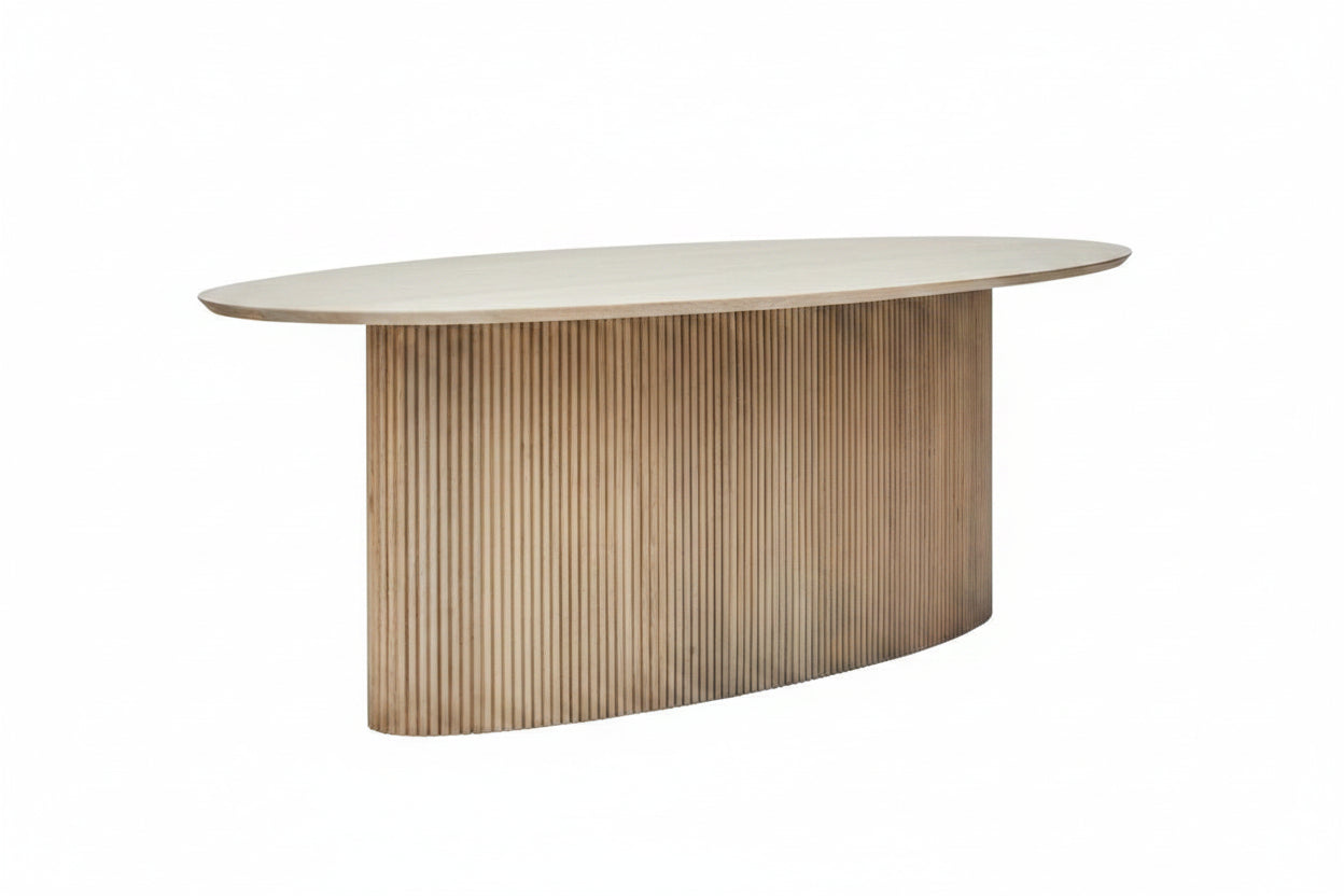 Torello Grey Mango Wood Oval Dining Table