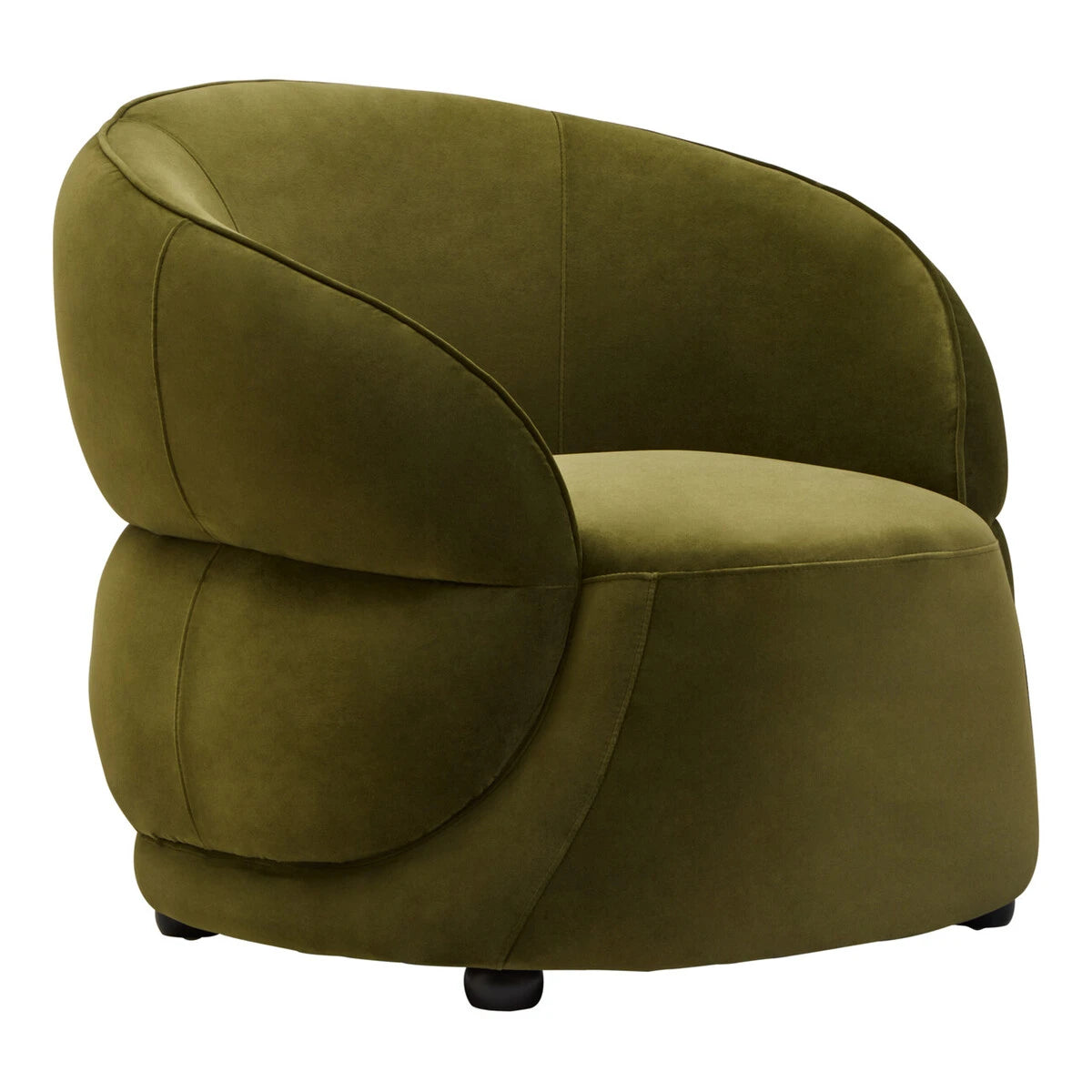 Darla Stone Velvet Curved Chair