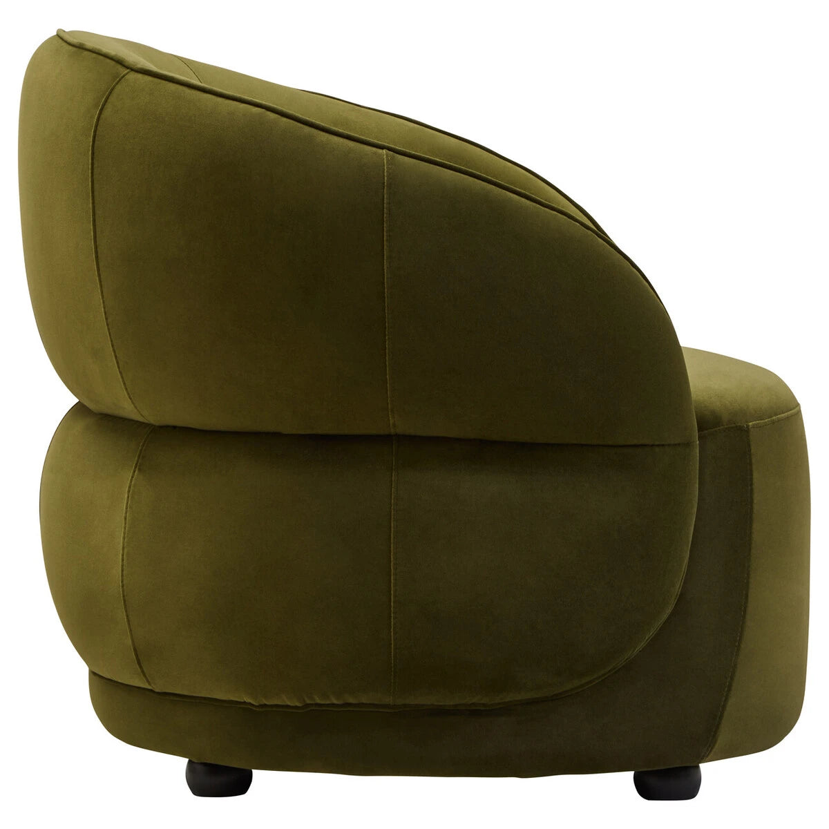 Darla Stone Velvet Curved Chair