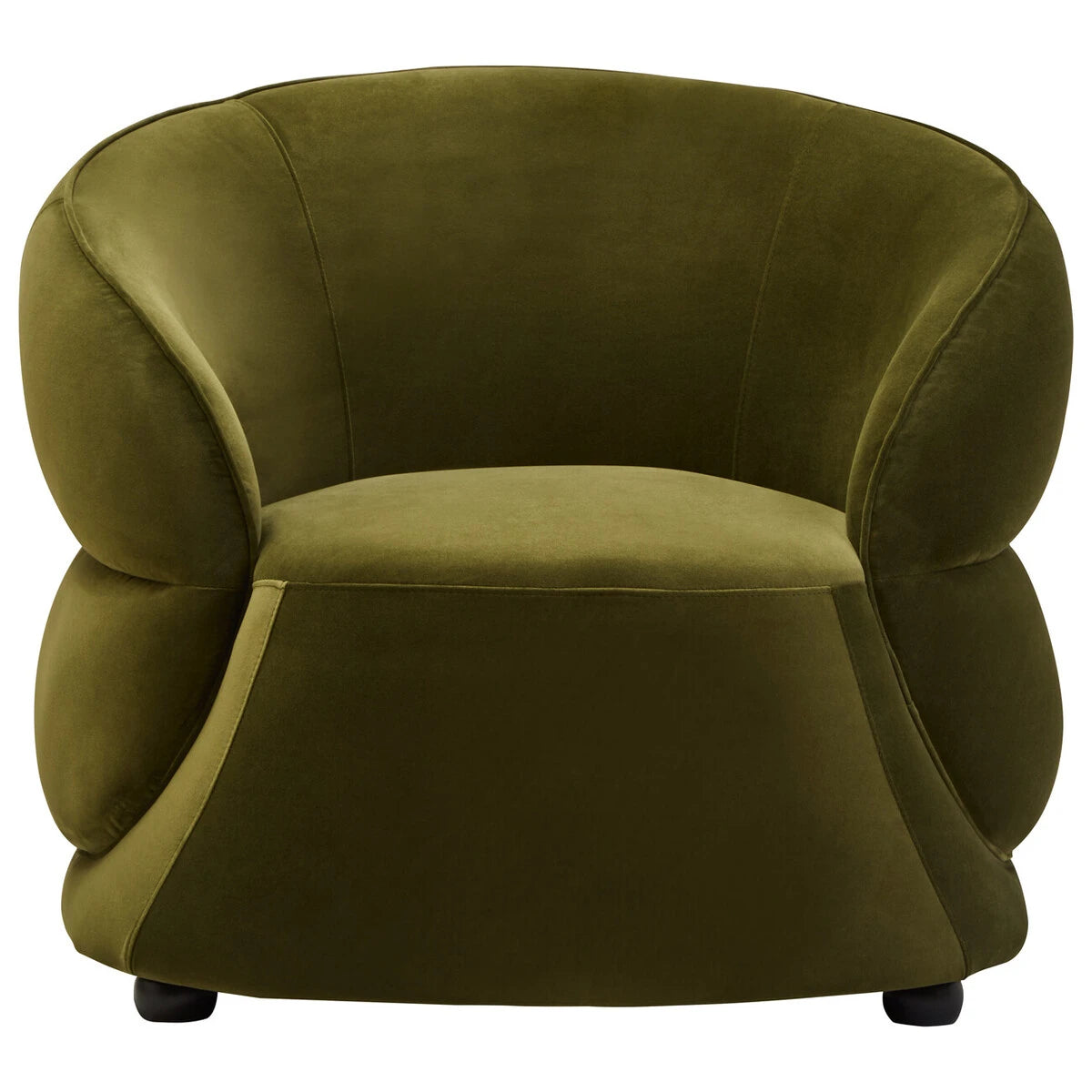 Darla Stone Velvet Curved Chair