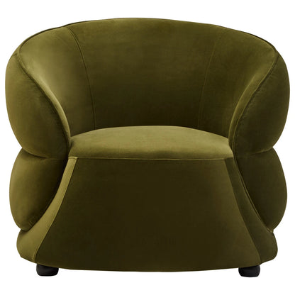 Darla Stone Velvet Curved Chair