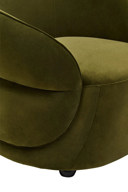 Darla Stone Velvet Curved Chair