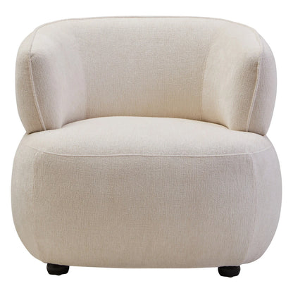 Dasha Ivory Textured Curved Chair