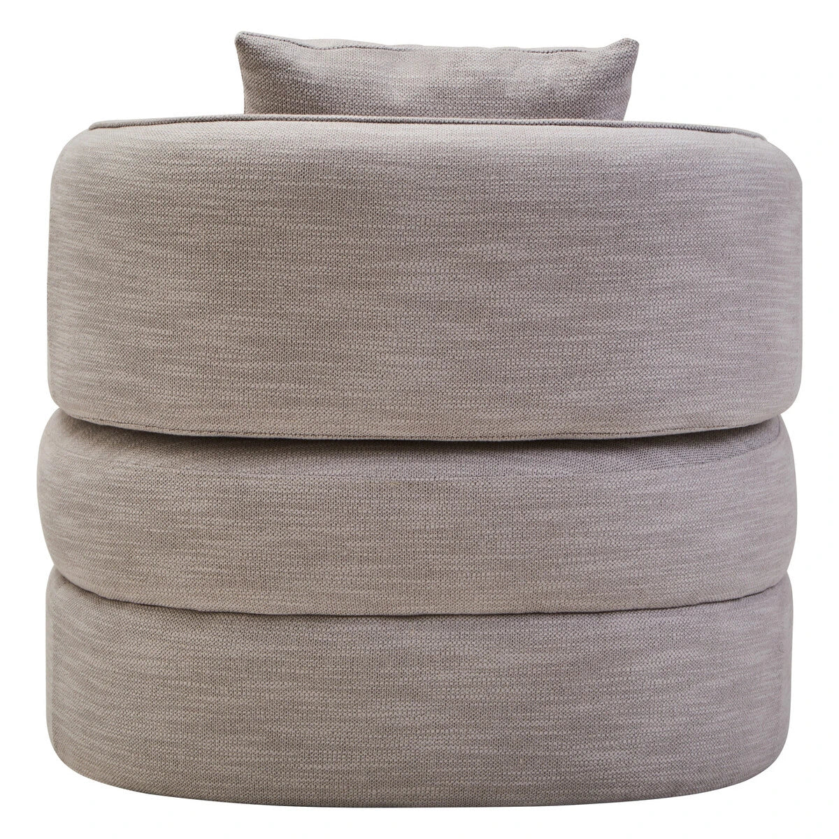 Bilani Grey Linen Effect Curved Chair