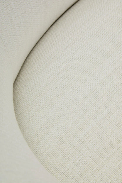 Bordo Textured Cream Curved Swivel Chair