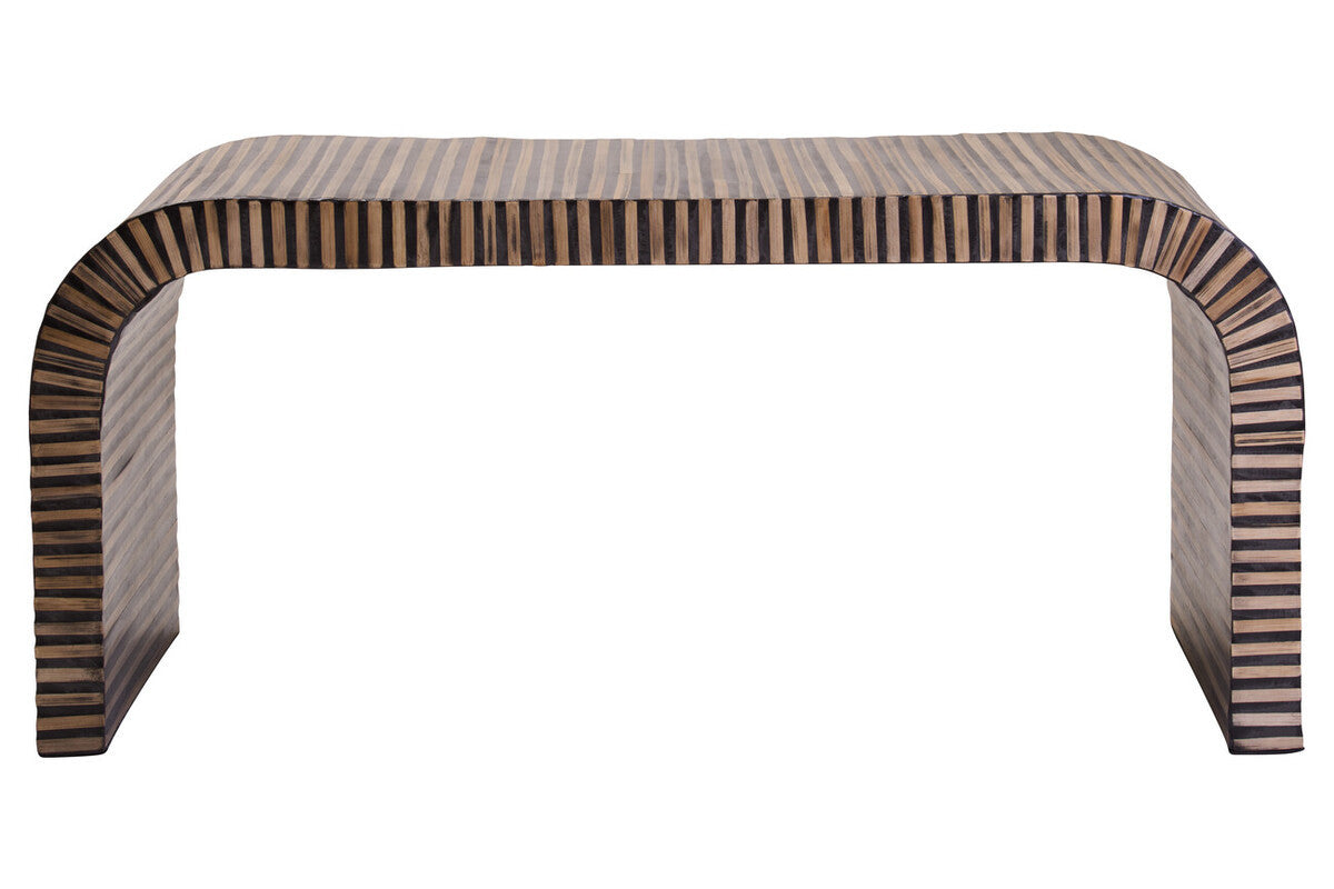 Bambusa Bamboo Inlay Curved Coffee Table