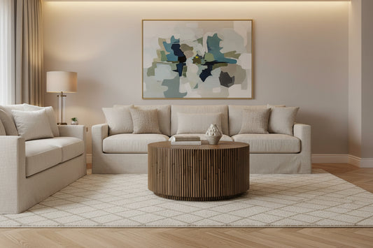 Bambusa Bamboo Inlay Round Coffee Table
