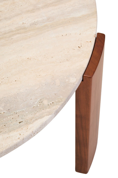 Palermo Round Travertine Top Large Coffee Table
