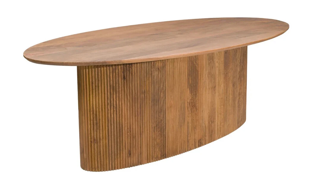 Torello Mango Wood Oval Dining Table