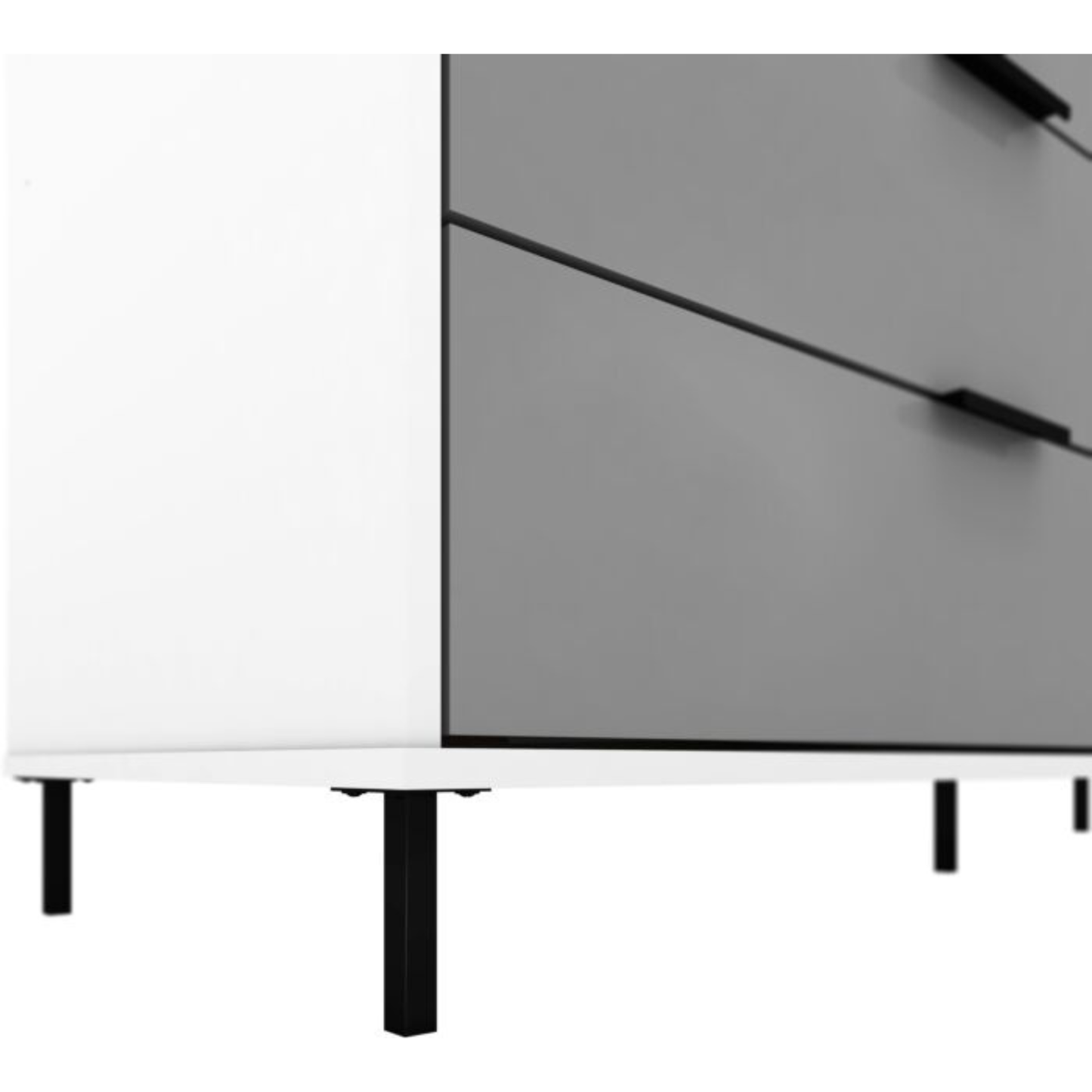Madrid 4 Door 2 Drawer Wardrobe – Grey/White Gloss