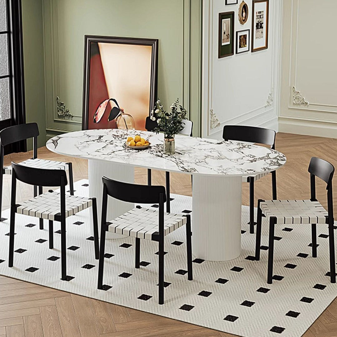 Ava Vintage Dining Table, Marble