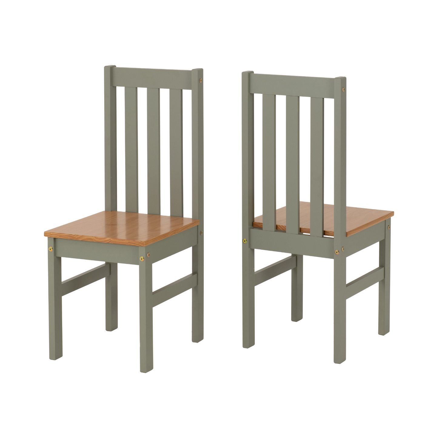 Ludlow 1+4 Dining Set - Green/Oak Effect
