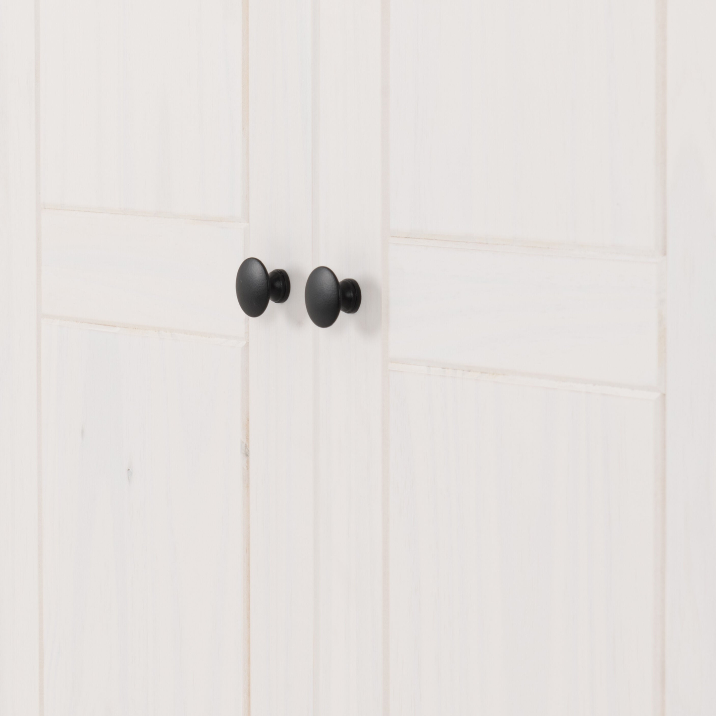 Panama 2 Door Wardrobe - White & Natural Wax Finish