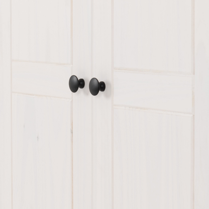 Panama 2 Door Wardrobe - White & Natural Wax Finish