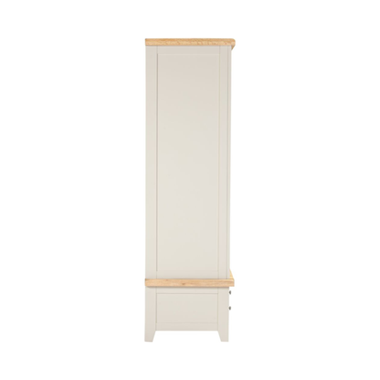 Windsor 2 Door 1 Drawer Wardrobe – Ivory/Oak