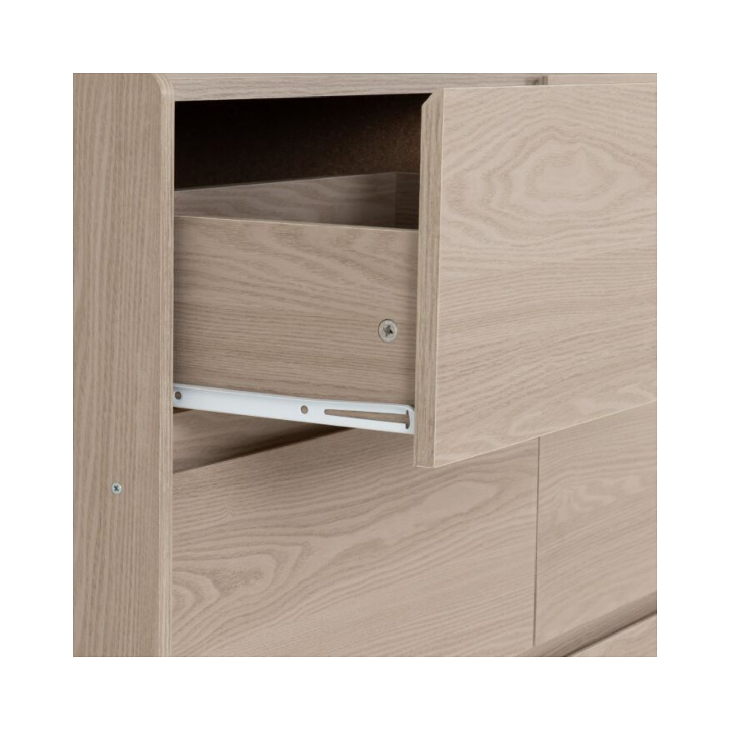 Paris 6 Drawer Chest - Smoked Ash Effect