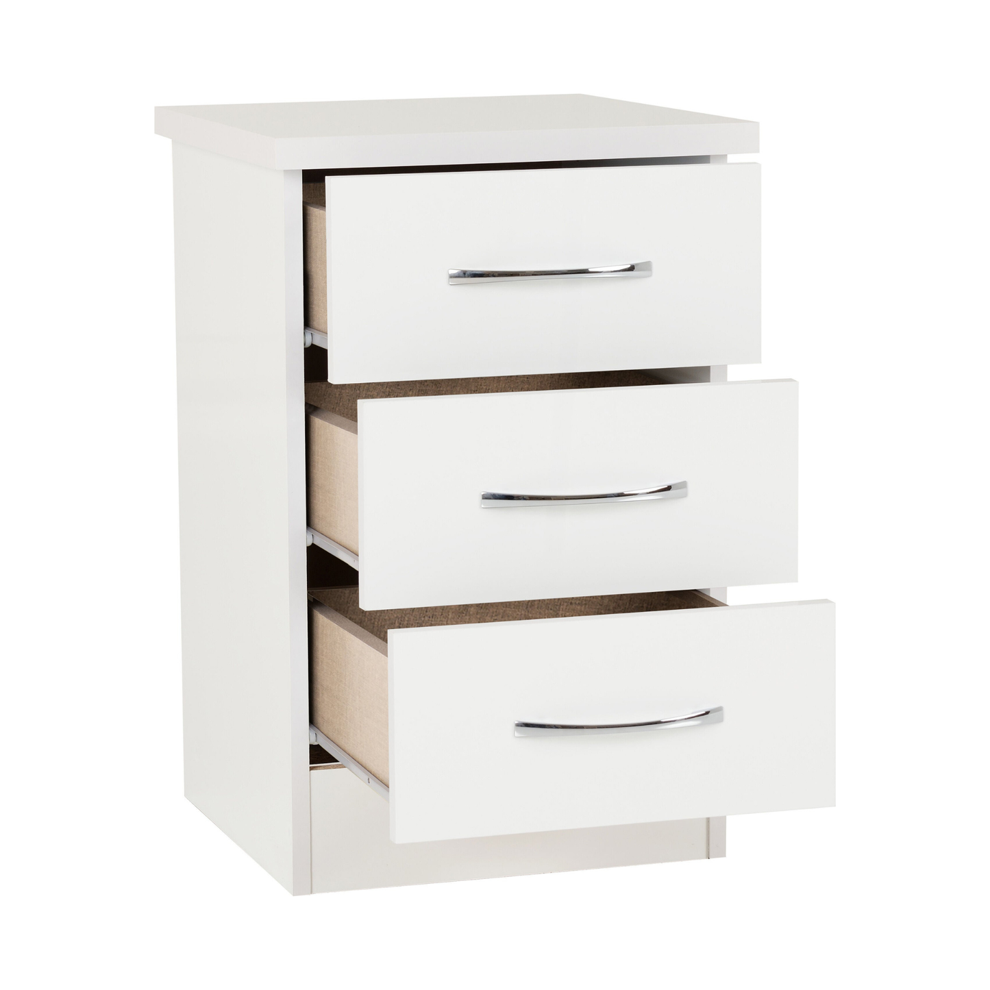 Nevada 4 Door 2 Drawer Wardrobe - White Gloss