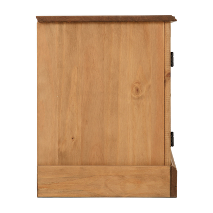 Corona 2 Door TV Unit - Distressed Waxed Pine