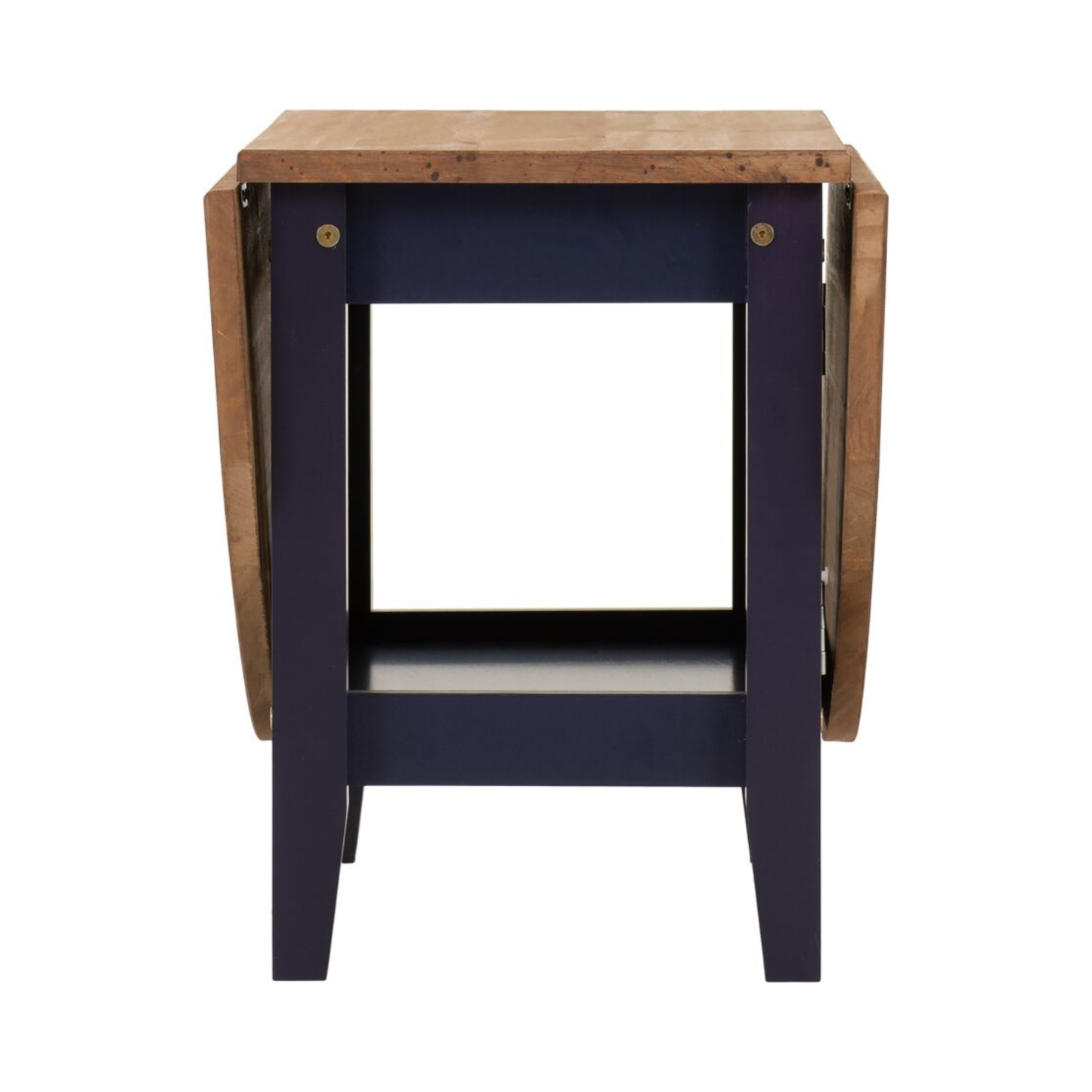 Santos Drop Leaf Coffee Table - Navy Blue Distressed Waxed Pine